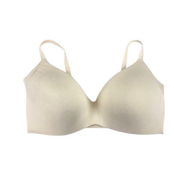 *KNIX Wing Woman Wireless Bra Womens Size 8 Beige Smooth Cup T-Shirt Back Close - Picture 1 of 5